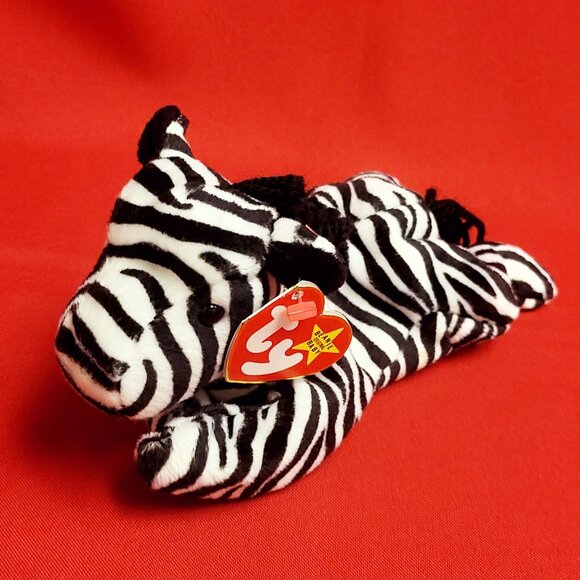 Ziggy The Zebra Beanie Babies Ty 1995 Animal Plush - Picture 12 of 13